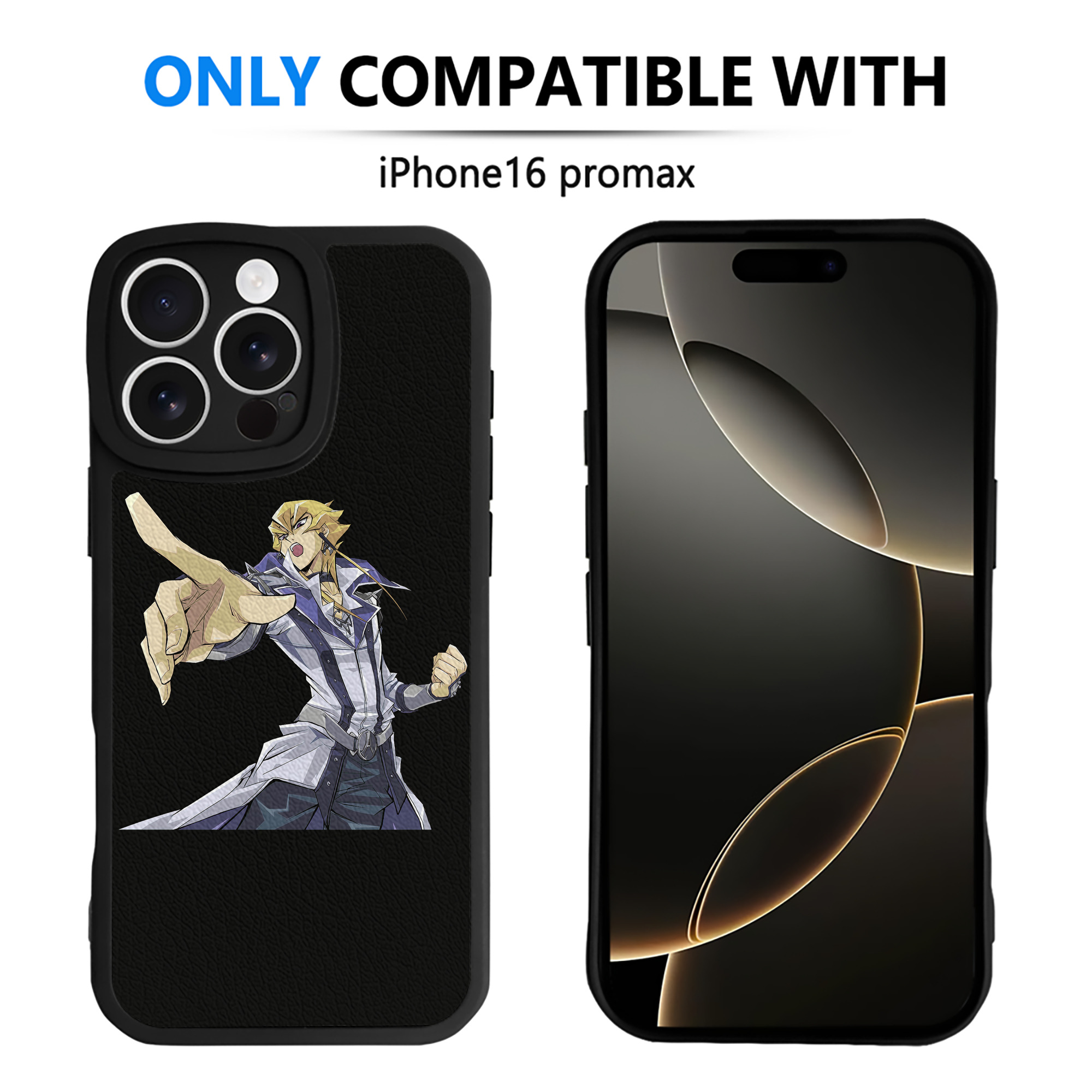 （画像用） 遊☆戯☆王 Yu-Gi-Oh! 【iPhone 16シリーズ対応】シリコンスマホケース（レザー調） 材質：シリコン